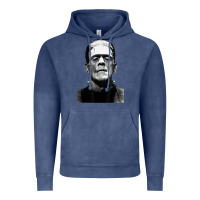 Vintage Denim Classic Halloween Monster Horror Movie Frankenstein Monster Vintage Hoodie - trangStudio