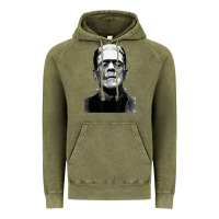 Vintage Olive Classic Halloween Monster Horror Movie Frankenstein Monster Vintage Hoodie - trangStudio