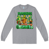 Heather Grey St. Patrick's Day gnomes Long Sleeve Tee - CowGirlArtShop