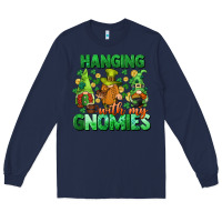 Navy St. Patrick's Day gnomes Long Sleeve Tee - CowGirlArtShop