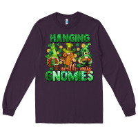 Plum St. Patrick's Day gnomes Long Sleeve Tee - CowGirlArtShop