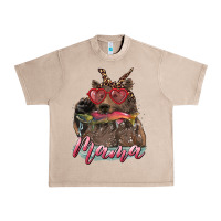 French Oak Mother's Day Glasses Leopard Bandana Mama Bear Hunting Fish Urban Heavy Tee - RanaPortraitStore