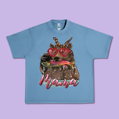Mother's Day Glasses Leopard Bandana Mama Bear Hunting Fish Urban Heavy Tee Designed By Ranaportraitstore