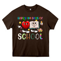 Chocolate Brown happy 100 days of school Heavy Core Tee - Artiststas