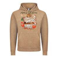 Vintage Coffee merry christmas cupcake Vintage Hoodie - CowGirlArtShop