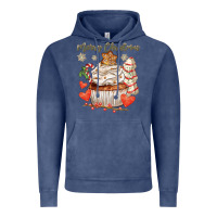 Vintage Denim merry christmas cupcake Vintage Hoodie - CowGirlArtShop