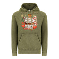 Vintage Olive merry christmas cupcake Vintage Hoodie - CowGirlArtShop