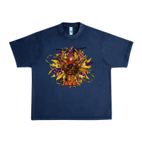 Navy mardi gras sunflower Urban Heavy Tee - CowGirlArtShop