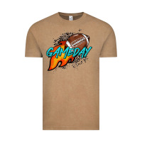 Vintage Coffee Game day leopard fire and ball Vintage Tee - HowdyJamesFarm