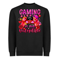 Black Gaming is My Valentine Heavyweight Sweatshirt - CowhideDigitalArt