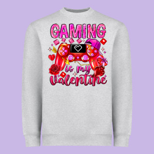 Gaming Is My Valentine Heavyweight Sweatshirt Designed By Cowhidedigitalart