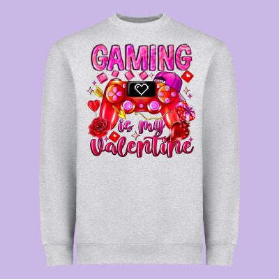 Gaming Is My Valentine Heavyweight Sweatshirt Designed By Cowhidedigitalart
