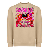 Mushroom Gaming is My Valentine Heavyweight Sweatshirt - CowhideDigitalArt