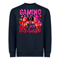 Navy Gaming is My Valentine Heavyweight Sweatshirt - CowhideDigitalArt