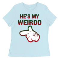Baby Blue He's My Weirdo Galaxy Ladies Tee - Bettercallsaul