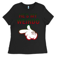 Black He's My Weirdo Galaxy Ladies Tee - Bettercallsaul
