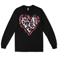 Black Leopard Glitter Heart Long Sleeve Tee - Jasminsmagicworld