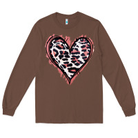 Chestnut Leopard Glitter Heart Long Sleeve Tee - Jasminsmagicworld