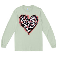 Matcha Leopard Glitter Heart Long Sleeve Tee - Jasminsmagicworld