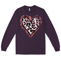 Plum Leopard Glitter Heart Long Sleeve Tee - Jasminsmagicworld