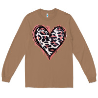 Toasted Coconut Leopard Glitter Heart Long Sleeve Tee - Jasminsmagicworld