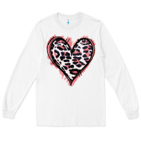 White Leopard Glitter Heart Long Sleeve Tee - Jasminsmagicworld
