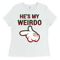 White He's My Weirdo Galaxy Ladies Tee - Bettercallsaul