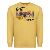 Antique Gold best mom ever with cow Premium Sweatshirt - Artiststas