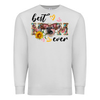 Dove Grey best mom ever with cow Premium Sweatshirt - Artiststas