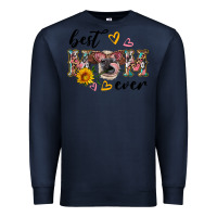 Navy best mom ever with cow Premium Sweatshirt - Artiststas