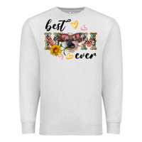 Oatmeal Heather best mom ever with cow Premium Sweatshirt - Artiststas