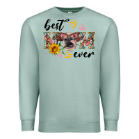 Seafoam best mom ever with cow Premium Sweatshirt - Artiststas