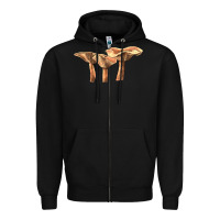 Black lactarius rufus mushroom Zipper Hoodie - LillyAllenDesigns