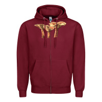 Burgundy lactarius rufus mushroom Zipper Hoodie - LillyAllenDesigns
