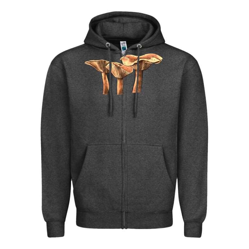 Lactarius Rufus Mushroom Zipper Hoodie by LillyAllenDesigns | Teevron