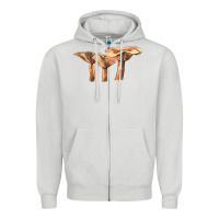 Dove Grey lactarius rufus mushroom Zipper Hoodie - LillyAllenDesigns