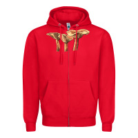 Red lactarius rufus mushroom Zipper Hoodie - LillyAllenDesigns