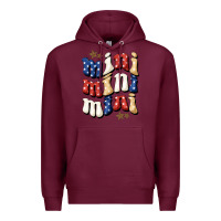 Burgundy american mini Premium Hoodie - BundleAndBundleShop