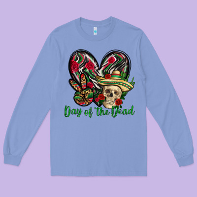 Day Of The Dead Mexico Long Sleeve Tee Designed By Howdyjamesfarm