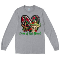 Heather Grey Day of the dead Mexico Long Sleeve Tee - HowdyJamesFarm