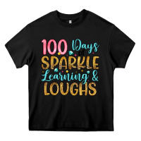 Black 100 days of sparkle learning and loughs Heavy Core Tee - Artiststas