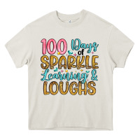 Cream 100 days of sparkle learning and loughs Heavy Core Tee - Artiststas
