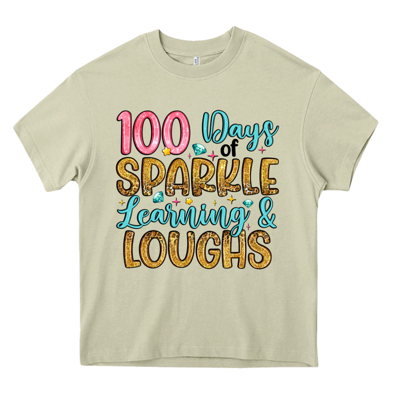 100 Days Of Sparkle Learning And Loughs Heavy Core Tee by Artiststas | Teevron