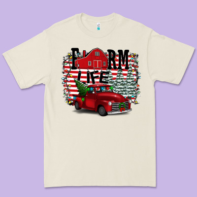 Farm Life Christmas Premium Tee Designed By Bettercallsaul