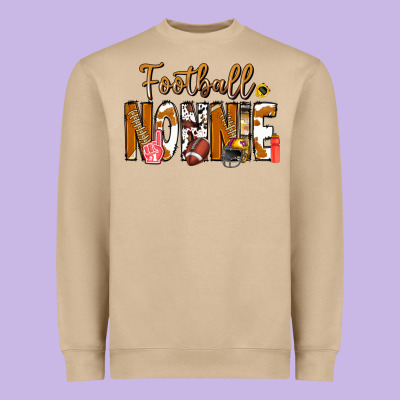 Football Nonnie Heavyweight Sweatshirt Designed By Cowhidedigitalart