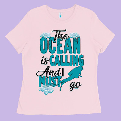 The Ocean Is Calling Ladies Tee Designed By Bettercallsaul