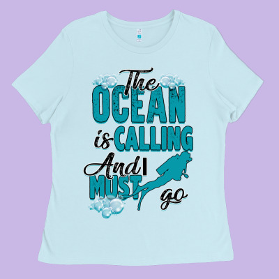 The Ocean Is Calling Ladies Tee Designed By Bettercallsaul