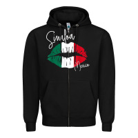 Black GGT Travel Souvenir Style SINALOA MX Flag Lips Zipper Hoodie - trangStudio