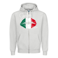 Dove Grey GGT Travel Souvenir Style SINALOA MX Flag Lips Zipper Hoodie - trangStudio