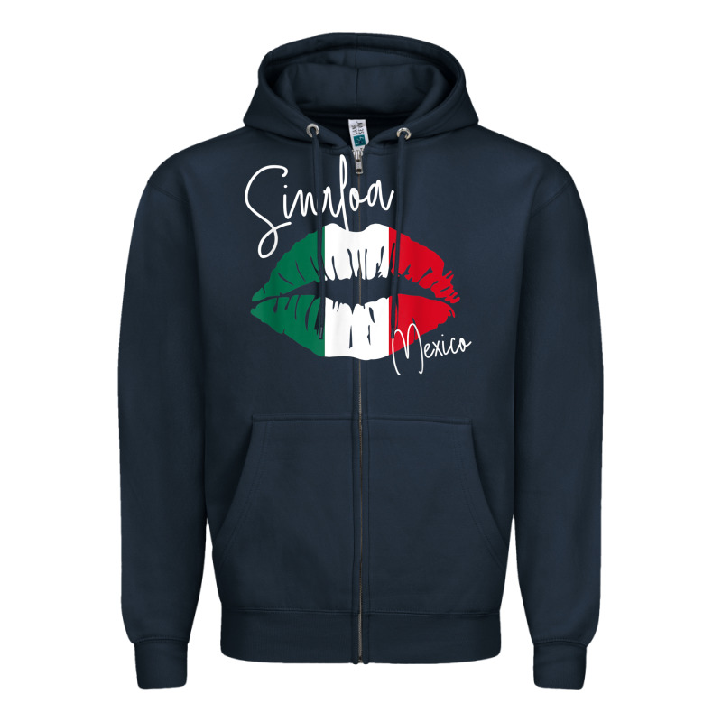 Ggt Travel Souvenir Style Sinaloa Mx Flag Lips Zipper Hoodie by trangStudio | Teevron